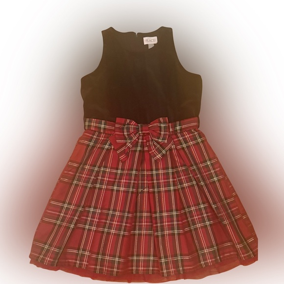 Place Other - Children’s Place Checkered Gathered Dress Size 14 NWOT
